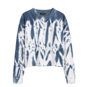 Banana Republic | Cropped Tie Dye Sweatshirt in Blue
